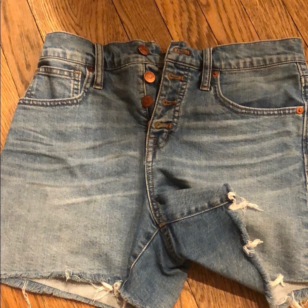 Madewell high rise denim shorts